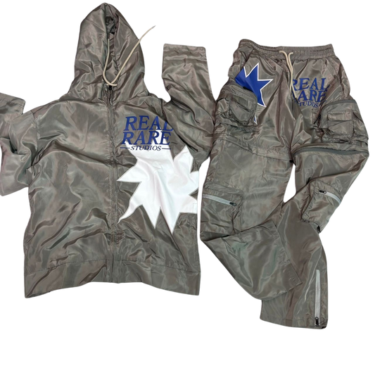 2 In 1 Windbreaker Set Grey