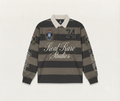 The Crown 11 Striped Rugby Shirt-Brown